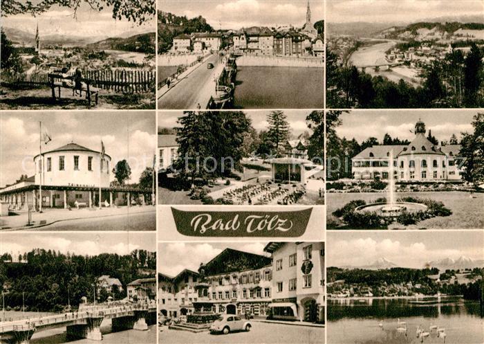 Bad Toelz Teilansichten Kuranlagen Trinkhalle Konzertpavillon Schwanenteich