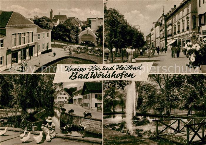 Bad Woerishofen Kneipp und Kur Heilbad Fontaene Strassenpartie