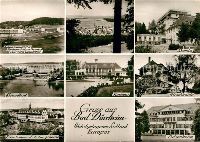 Bad Duerrheim Parksanatorium Benner Kurhotel Tannenhof Kurheim Strandbad Kurhaus