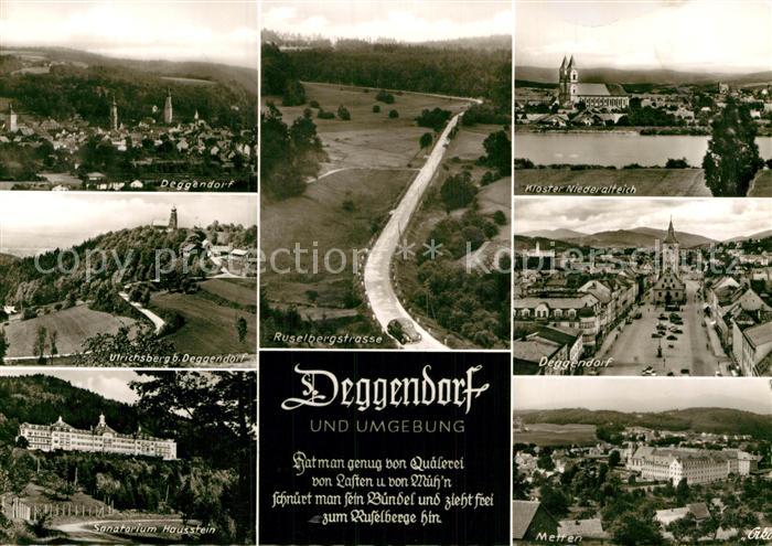 Deggendorf Donau Stadtblick Ruselbergstr Kloster Niederalteich Ulrichsberg Sanat