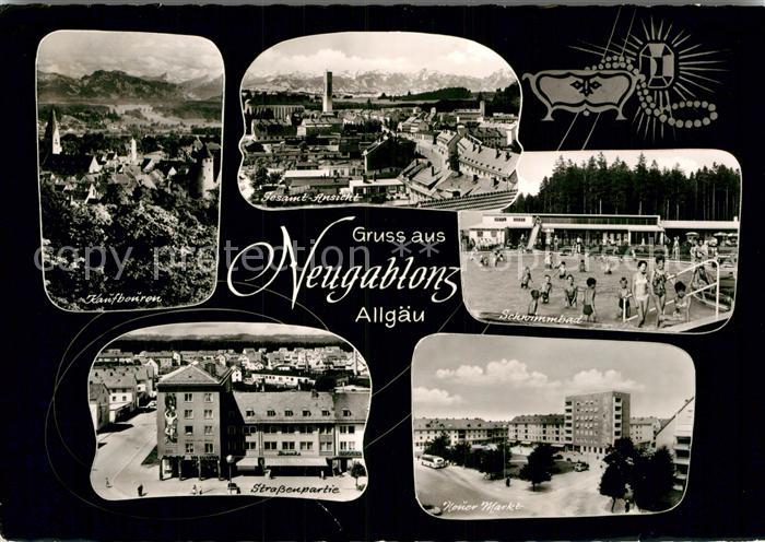 Neugablonz Gesamt Kaufbeuren Schwimmbad Strassenpartie Neuer Markt