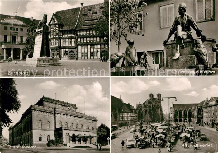 Braunschweig Burgplatz Eulenspiegelbrunnen Staatstheater Altstadtmarkt
