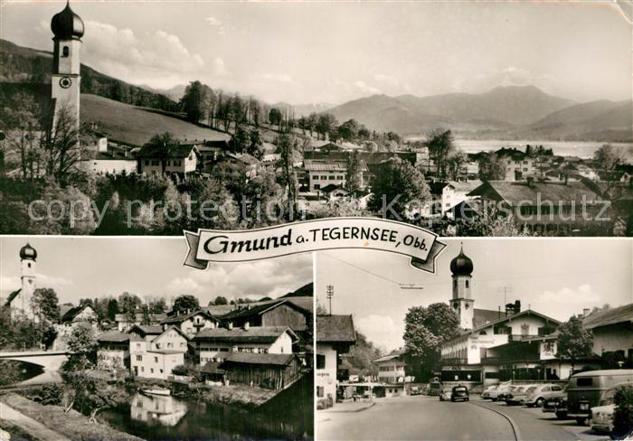 Gmund Tegernsee Panorama Kirche Strassenpartie
