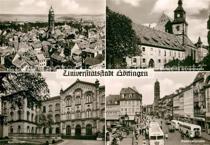 Goettingen Niedersachsen Stadtblick Marienkirche mit Kommende Auditorium Weender