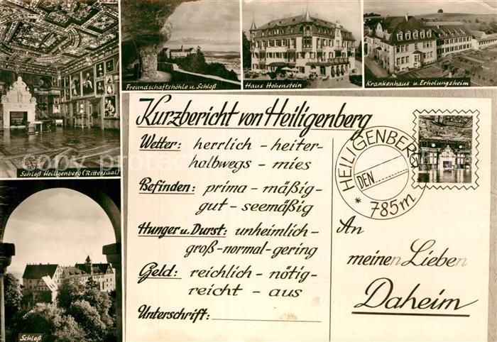 Heiligenberg Baden Schloss Heiligenberg Rittersaal Freundschaftshoehle Schloss H