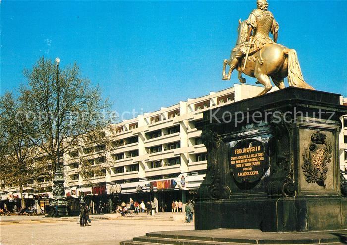 DRESDEN Elbe Goldener Reiter Denkmal