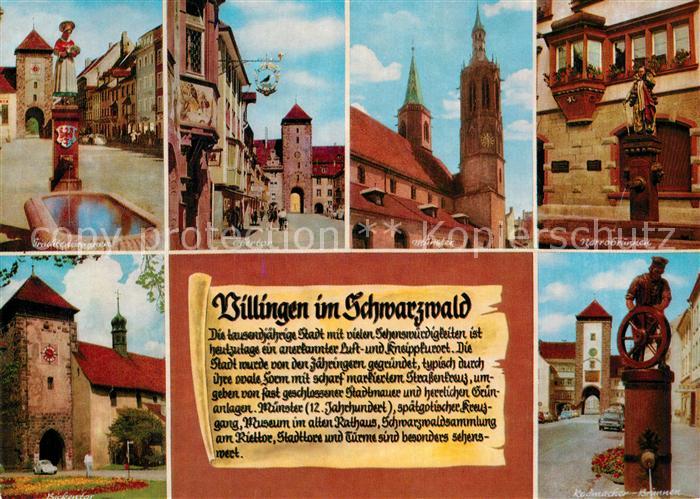 Villingen-Schwenningen Trachtenbrunnen Obertor Muenster Narrobrunnen Bickentor R