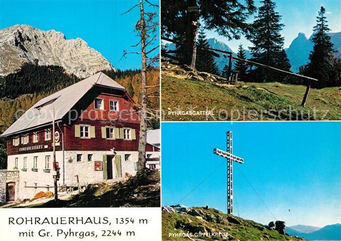 Spital Pyhrn Rohrauerhaus mit Gr. Pyhrgas Gipfelkreuz