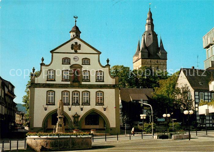 Brilon Marktplatz Rathaus Propsteikirche