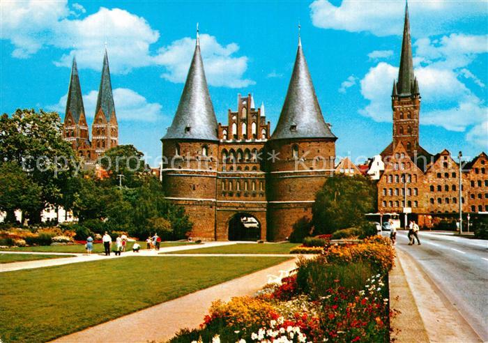 Luebeck St.Marien Holstentor St. Petri