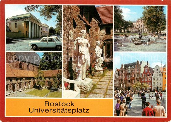 ROSTOCK  CITY Universitaetsplatz Neue-Wache Klosterinnenhof Universitaetsplatz