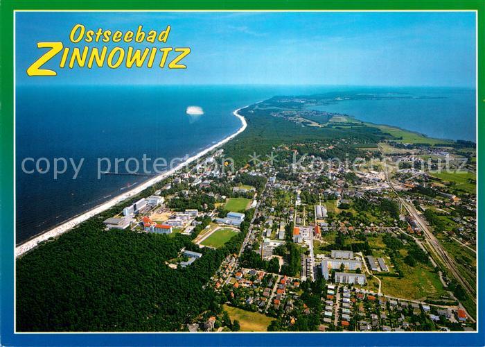 Zinnowitz Ostseebad Fliegeraufnahme mit Strand