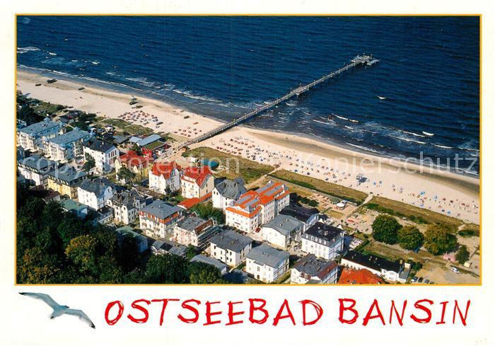 Bansin Ostseebad Fliegeraufnahme mit Strand