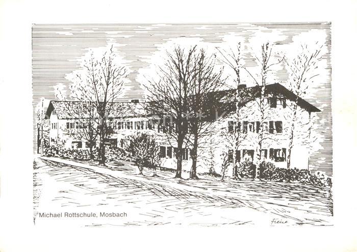 Mosbach Baden Michael Rottschule Kuenstlerkarte