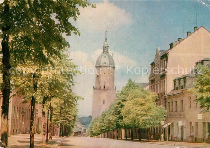 Annaberg-Buchholz Erzgebirge Grosse Kirchgasse mit St. Annenkirche
