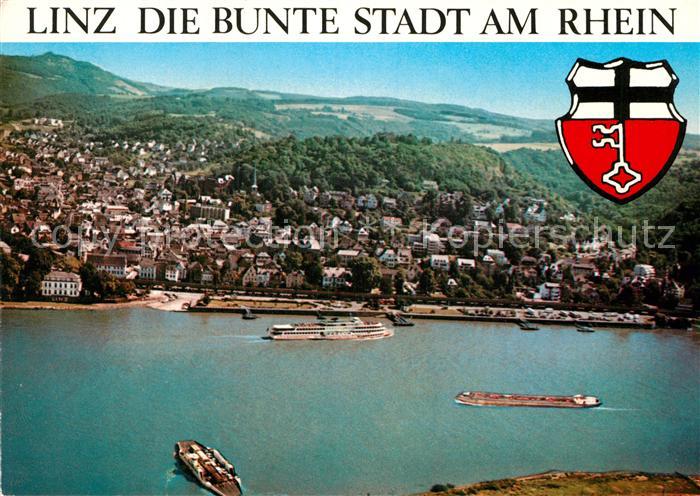 Linz Rhein Fliegeraufnahme Rheinpartie