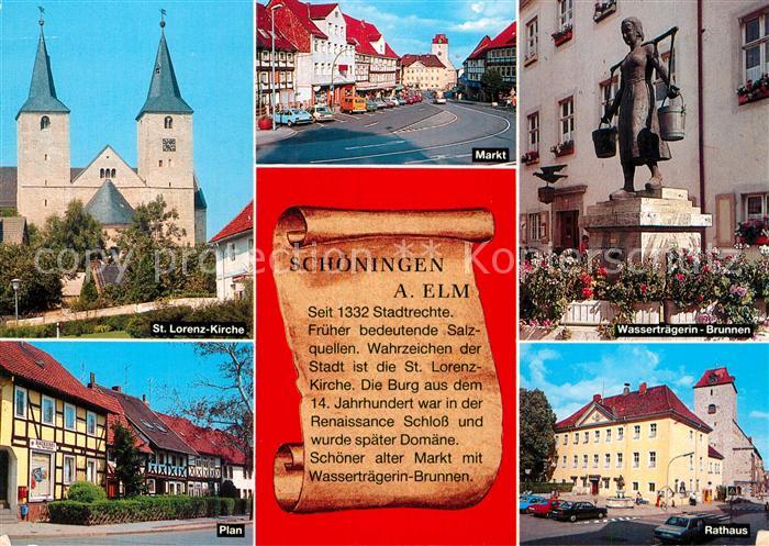 Schoeningen Elm Kirche Plan Wassertraegerin-Brunnen