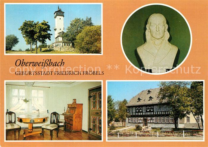 Oberweissbach Friedrich Froebel Froebelturm Bueste-Froebels Geburtshaus