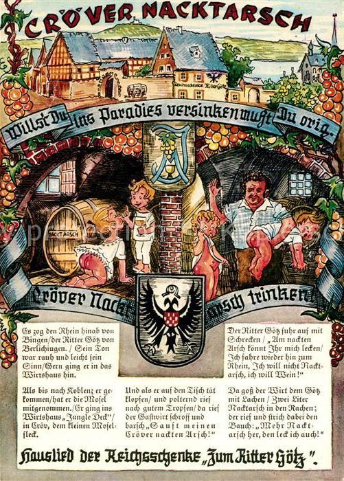 Kroev Mosel Croever Nacktarsch Hauslied Reichsschenke Zum Ritter Goetz
