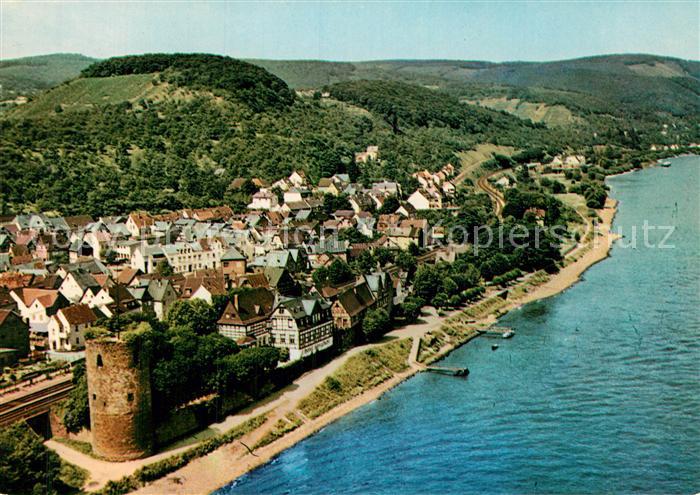 Rhens Fliegeraufnahme Rheinpartie