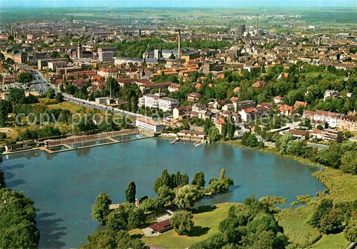 Darmstadt Fliegeraufnahme Am grossen Woog