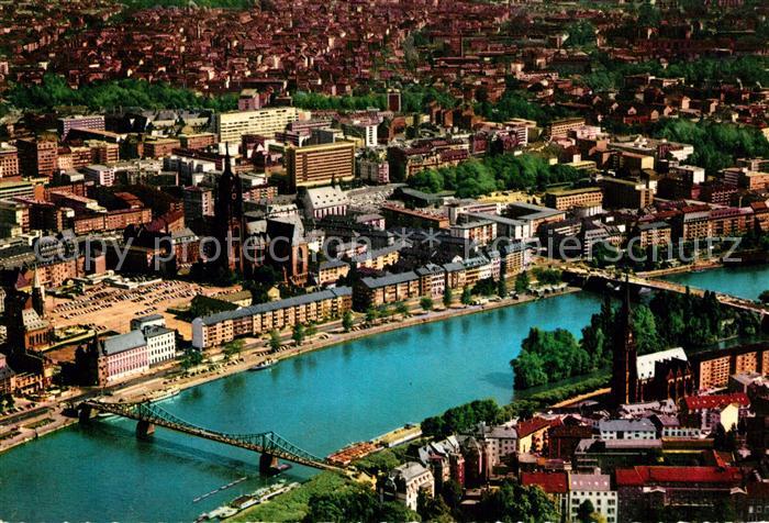 Frankfurt Main Fliegeraufnahme Mainpartie