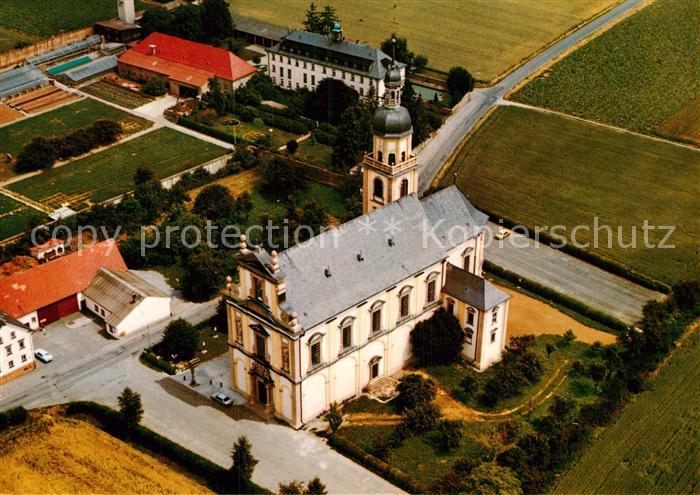 Faehrbrueck Wuerzburg Fliegeraufnahme Wallfahrtskirche und Augustinerkloster