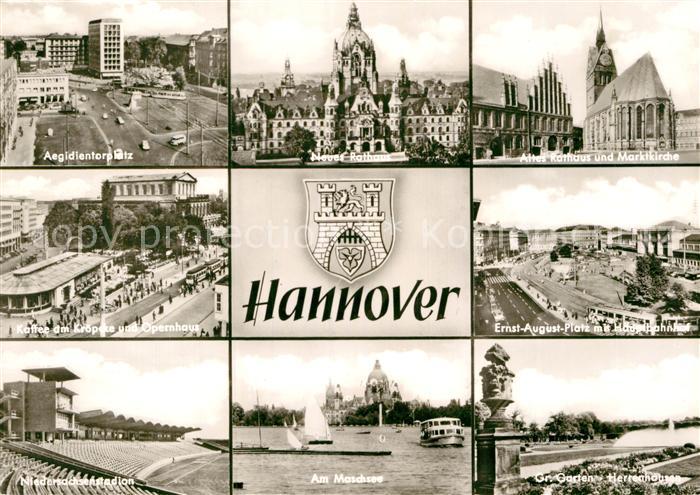HANNOVER CITY Aegidentorplatz Marktkirche Ernst August Platz Opernhaus Niedersa