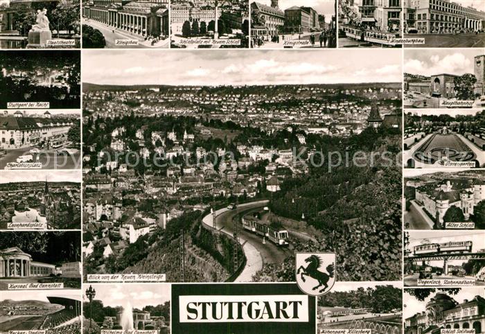 STUTTGART CITY Koenigbau Schlossplatz Charlottenplatz Leonhardsplatz Bad-Cannst