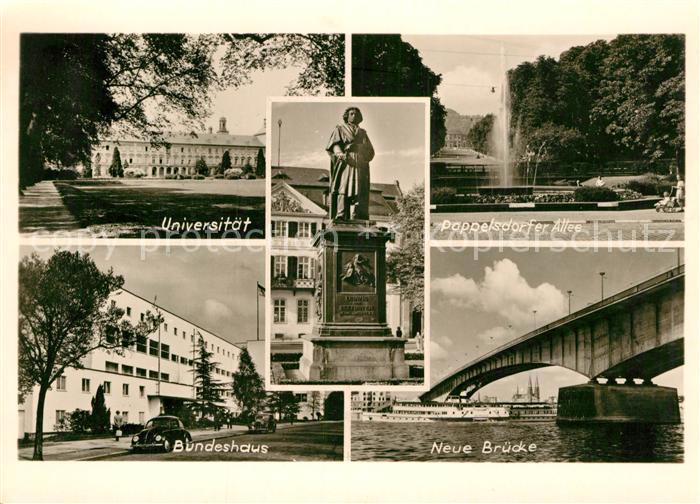 Bonn Rhein Universitaet Pappelsdorfer Allee Neue-Bruecke Bundeshaus