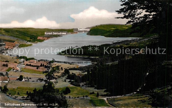Schluchsee Panorama Blick nach Seebrugg Kurort im Schwarzwald