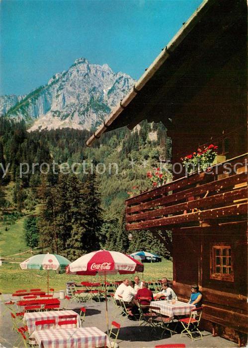 Bleckenau Berggaststaette Schweizer Haus mit Saeuling Ammergauer Alpen
