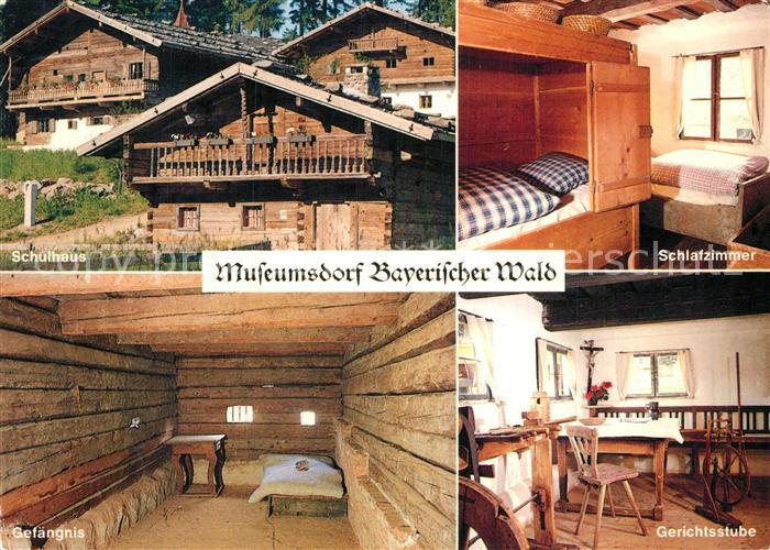 Tittling Museumsdorf Bayerischer Wald Schulhaus Gefaengnis Schlafzimmer Gerichts
