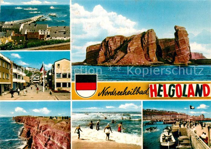 Insel Helgoland Nordseeheilbad Steilkueste Strand Hafen Lange Anne