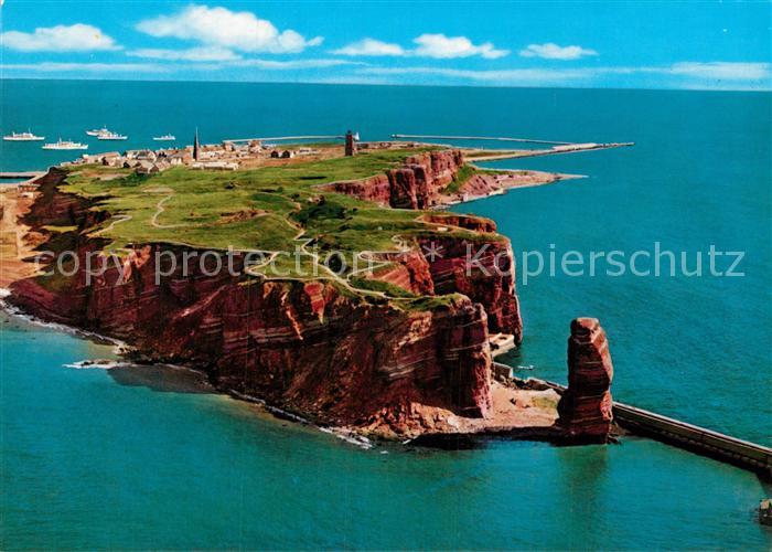 Insel Helgoland Nordwestkueste und Oberland Lange Anne Nordseeinsel Fliegeraufna