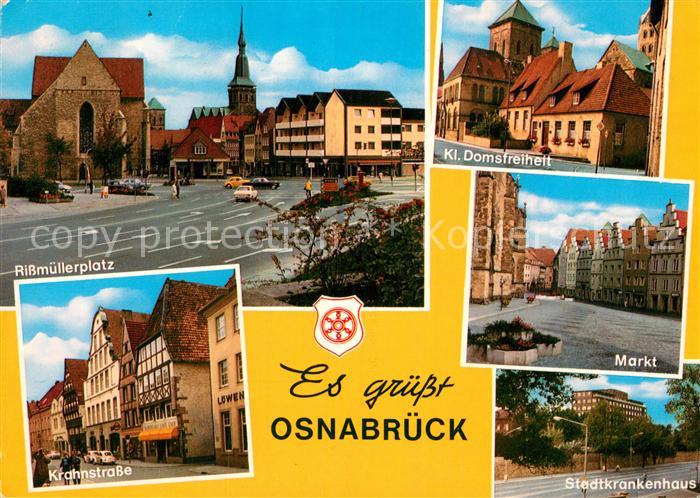 Osnabrueck Rissmuellerplatz Krahnstrasse Krankenhaus Markt Kleine Domsfreiheit