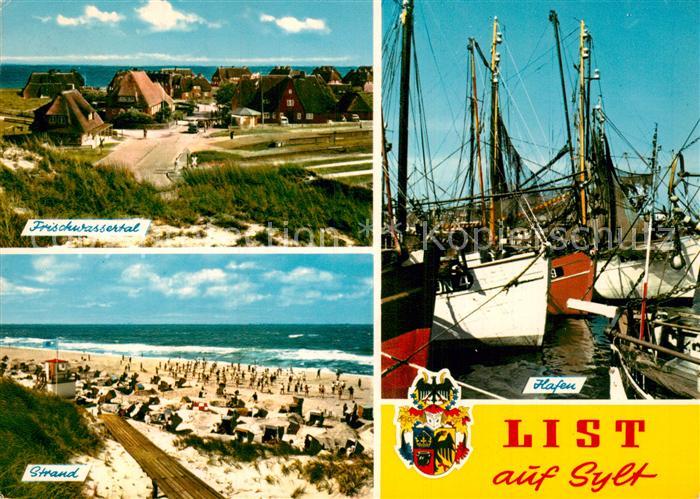 List Sylt Frischwassertal Strand Hafen Fischkutter