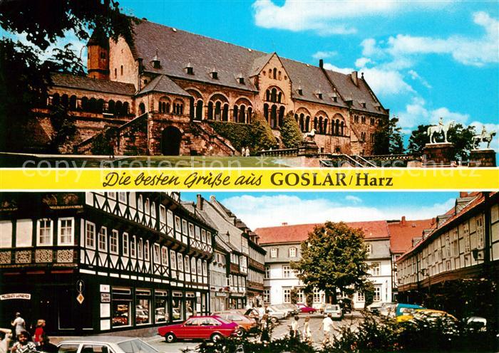 Goslar Schloss Platz Altstadt Fachwerkhaeuser