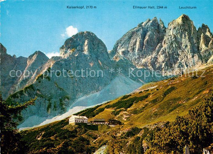 Gruttenhuette am Wilden Kaiser Gebirgspanorama Kaisergebirge