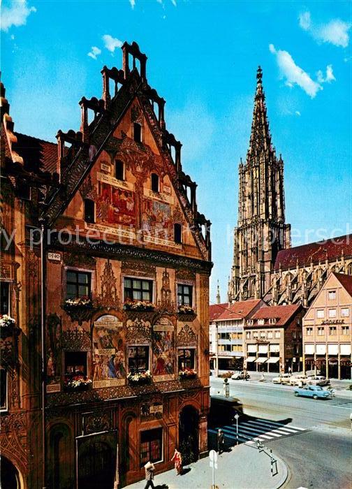 Ulm Donau Rathaus Ulmer Muenster Hoechste Kirchturm der Welt