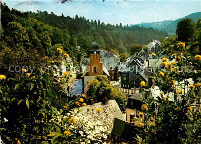 Monschau Ortsansicht mit Kirche