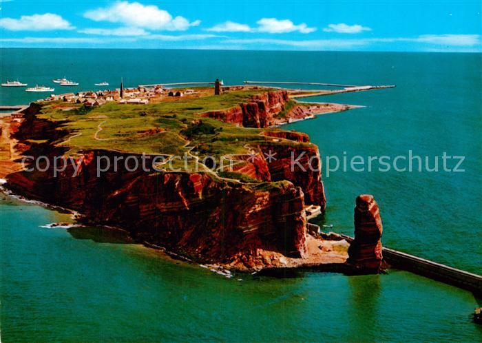 Insel Helgoland Nordwestkueste und Oberland Lange Anne Felsen Steilkueste Nordse