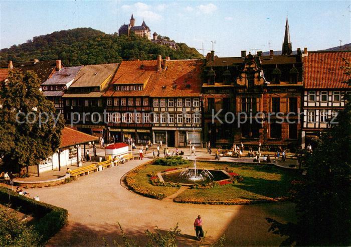 Wernigerode Harz Nicolaiplatz und Schloss