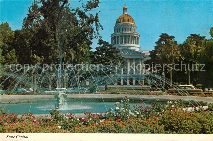 Sacramento California State Capitol and Fountain