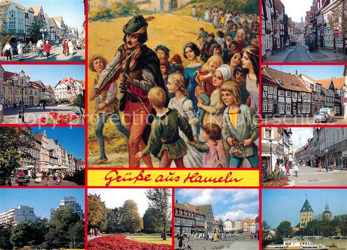 Hameln Weser Teilansichten Rattenfaengerstadt Sage