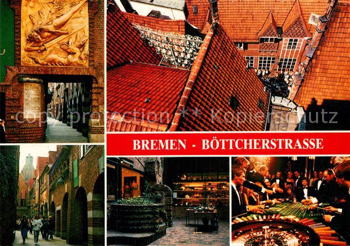 BREMEN CITY Boettcherstrasse Gasse Restaurant Spielcasino Hansestadt