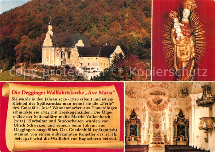 Deggingen Wallfahrtskirche Ave Maria Inneres Marienfigur