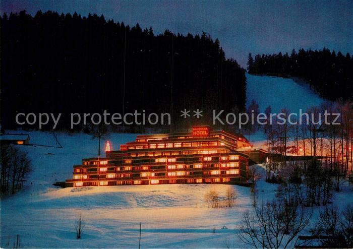 Warmensteinach Panorama Hotel bei Nacht