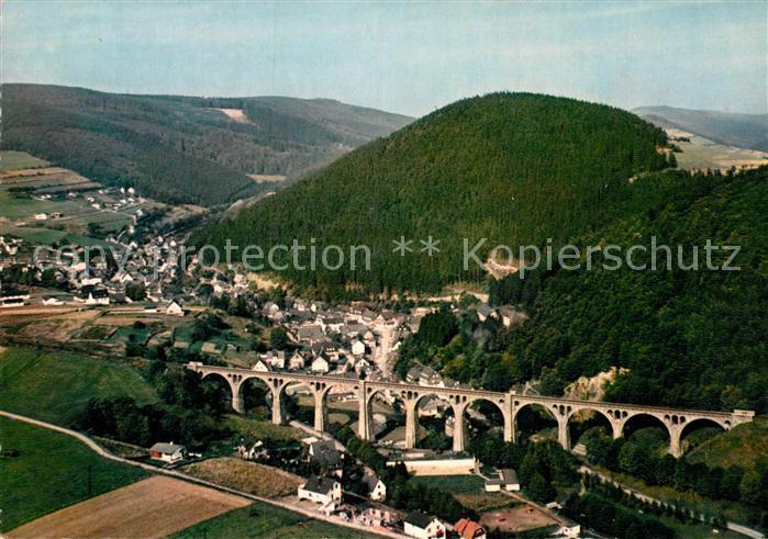 Willingen Sauerland Fliegeraufnahme mit Viadukt