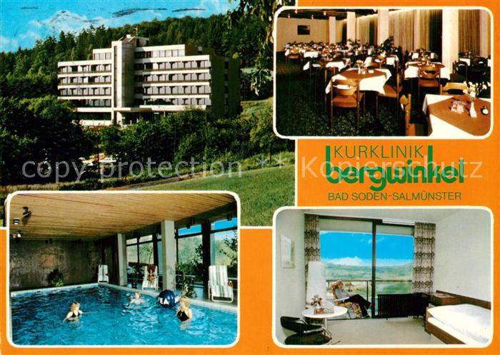 Bad Soden-Salmuenster Kurklinik Bergwinkel Gastraum Hallenbad Zimmer